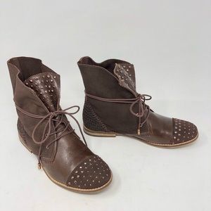 The Sak Leather Studded Booties, lightly worn.